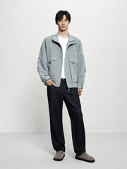 Men's Houndstooth Jacquard Denim Jacket