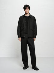 Men's Allover Black Tonal Jacquard Down Jacket