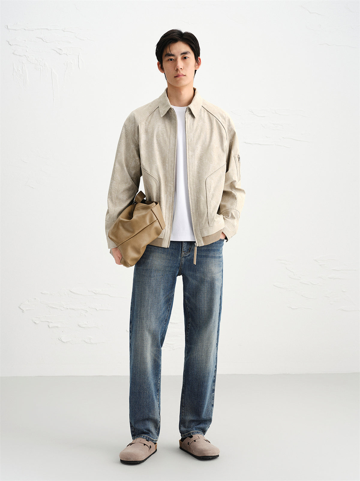 Men's Tie-Dye Oversized Collar Jacket