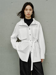 Women's Trench-Style Oversized Shirt