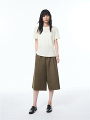 Women's Wool Embroidered Knit T-Shirt