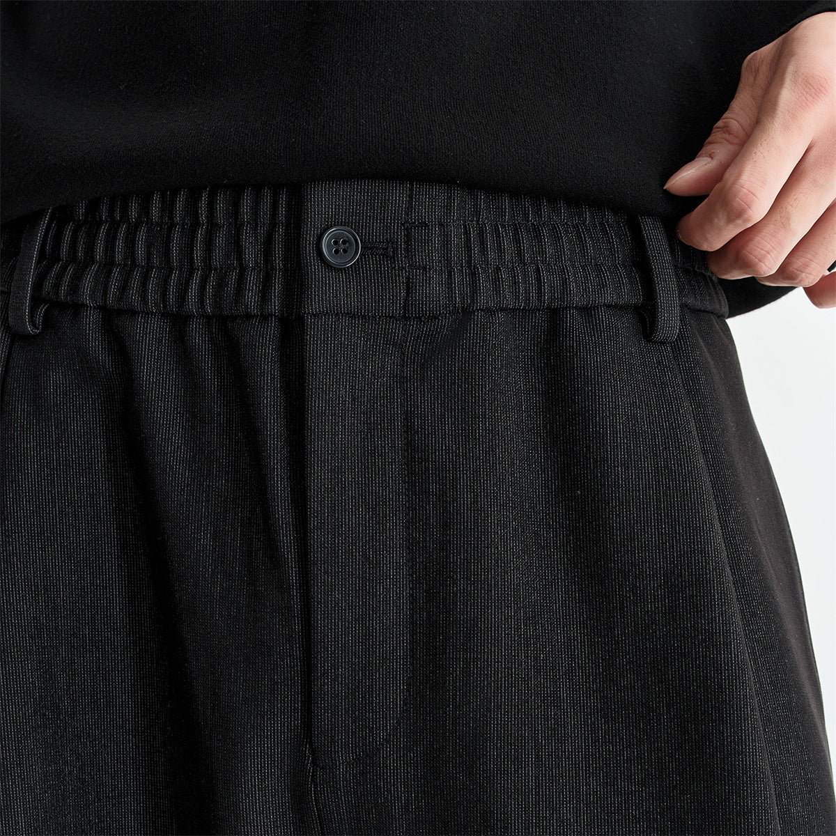 Men's Textured Straight-Leg Trousers