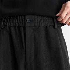 Men's Textured Straight-Leg Trousers