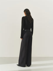 Women's High-Waist Straight-Leg Suit Trousers