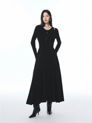 Women's Fitted Lyocell Layered-Look Dress