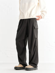 Men's Cargo-Style Pleated Parachute Pants