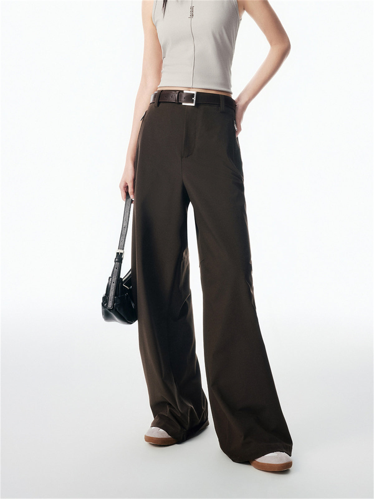 Women's High-Waisted Wide-Leg Pants
