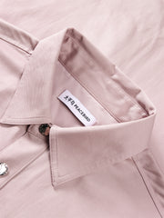 Men's Pink Letter Embroidered Shirt