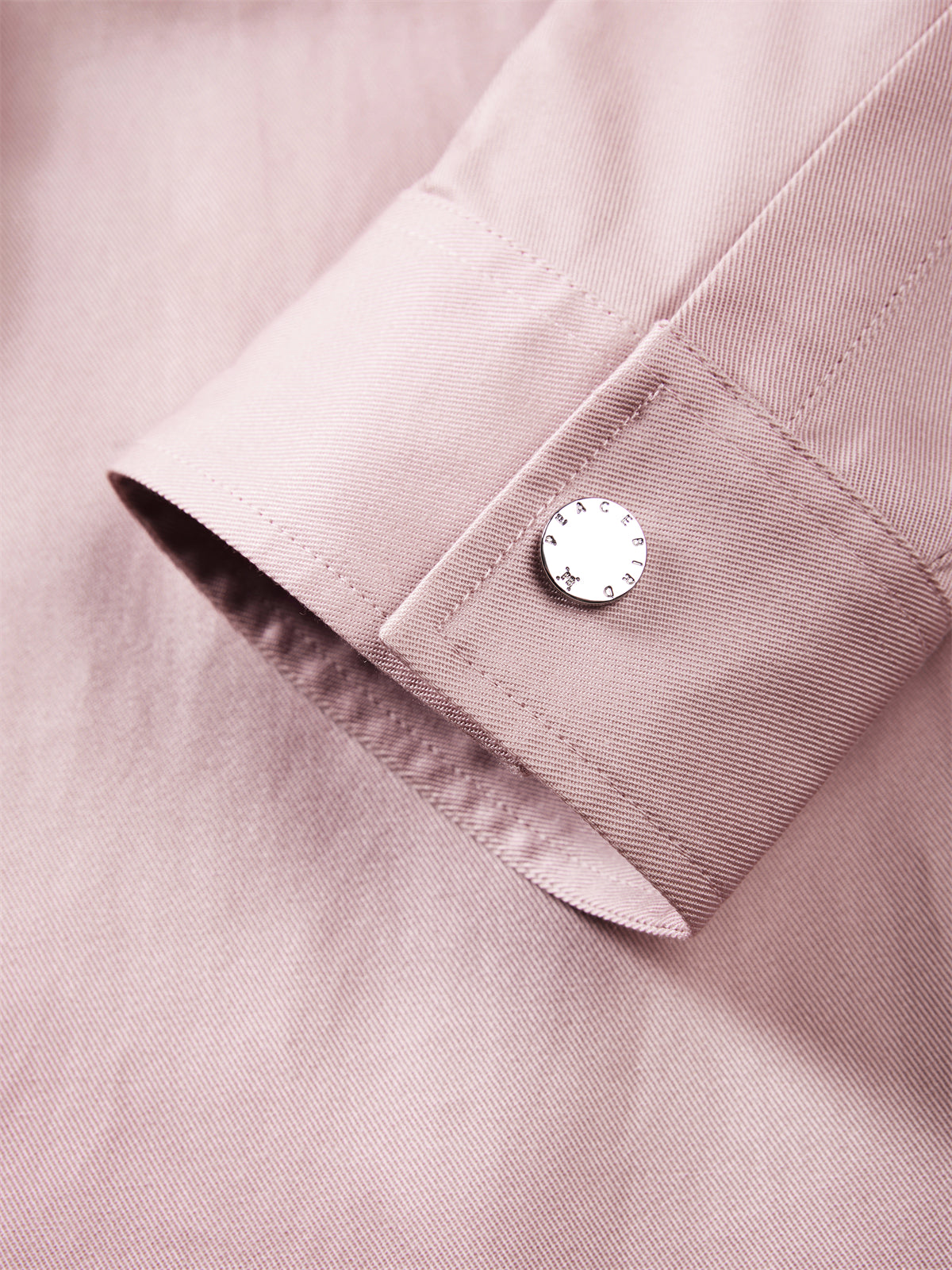 Men's Pink Letter Embroidered Shirt