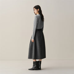 Women's High-Waist A-Line Flared Skirt