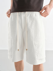 Men's Jacquard Allover Drawstring Shorts