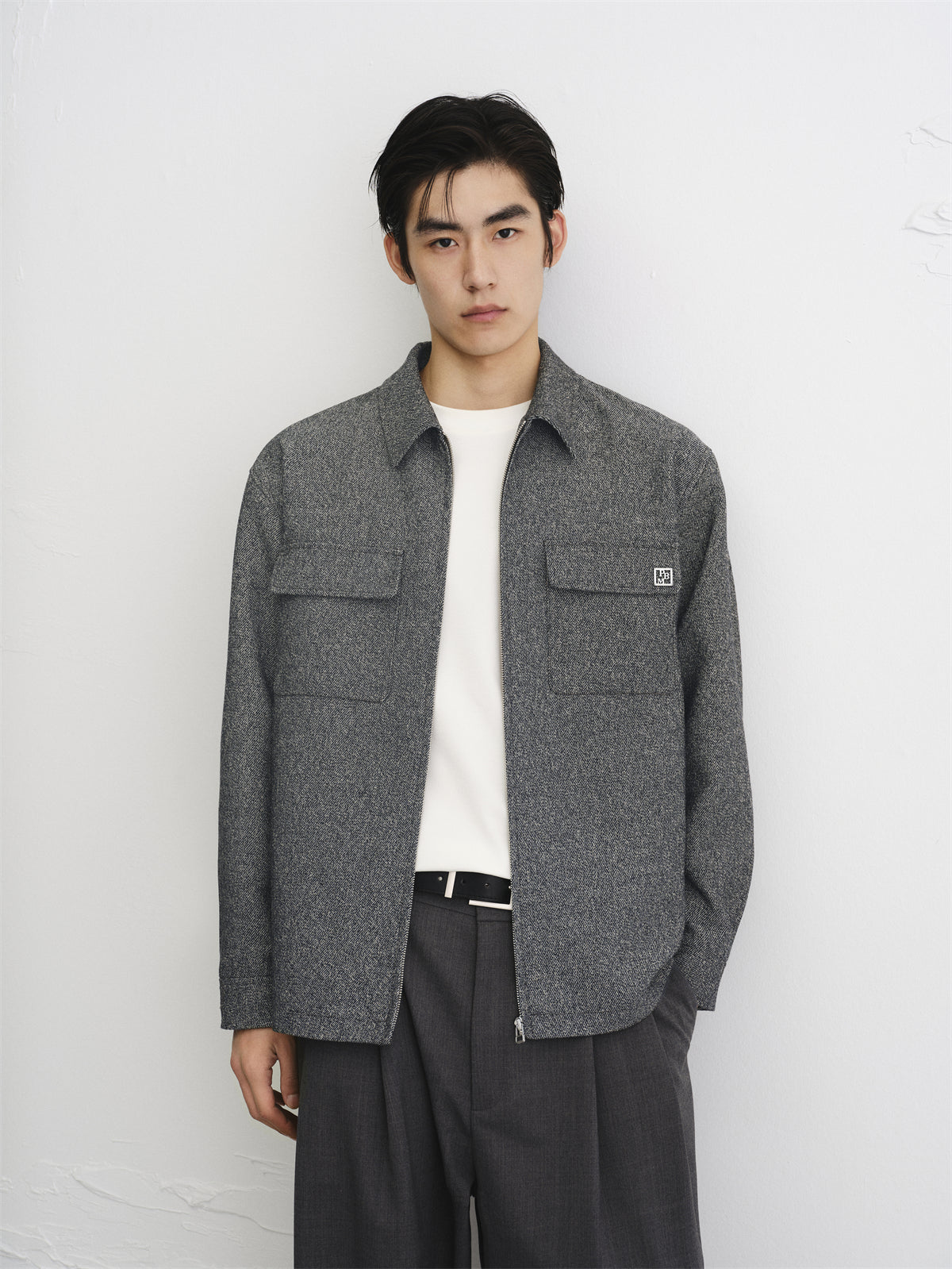 Men's Tweed-Inspired Overshirt