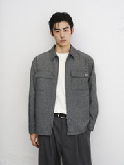 Men's Tweed-Inspired Overshirt