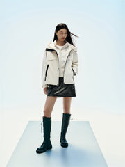 Women's Oversized Outdoor Jacket with Contrast Details