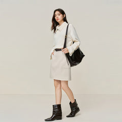 Women's Lyocell Denim-Look A-Line Mini Skirt