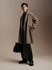 Men's Vintage Double-Breasted Wool Coat