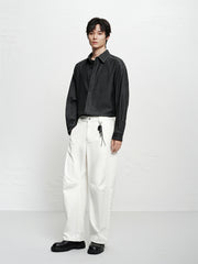 Men's Relaxed Contrast-Stitch Shirt
