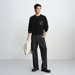 Men's Panel-Patchwork Sweatshirt