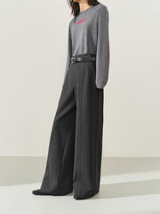 Women's High-Waist Straight-Leg Suit Trousers