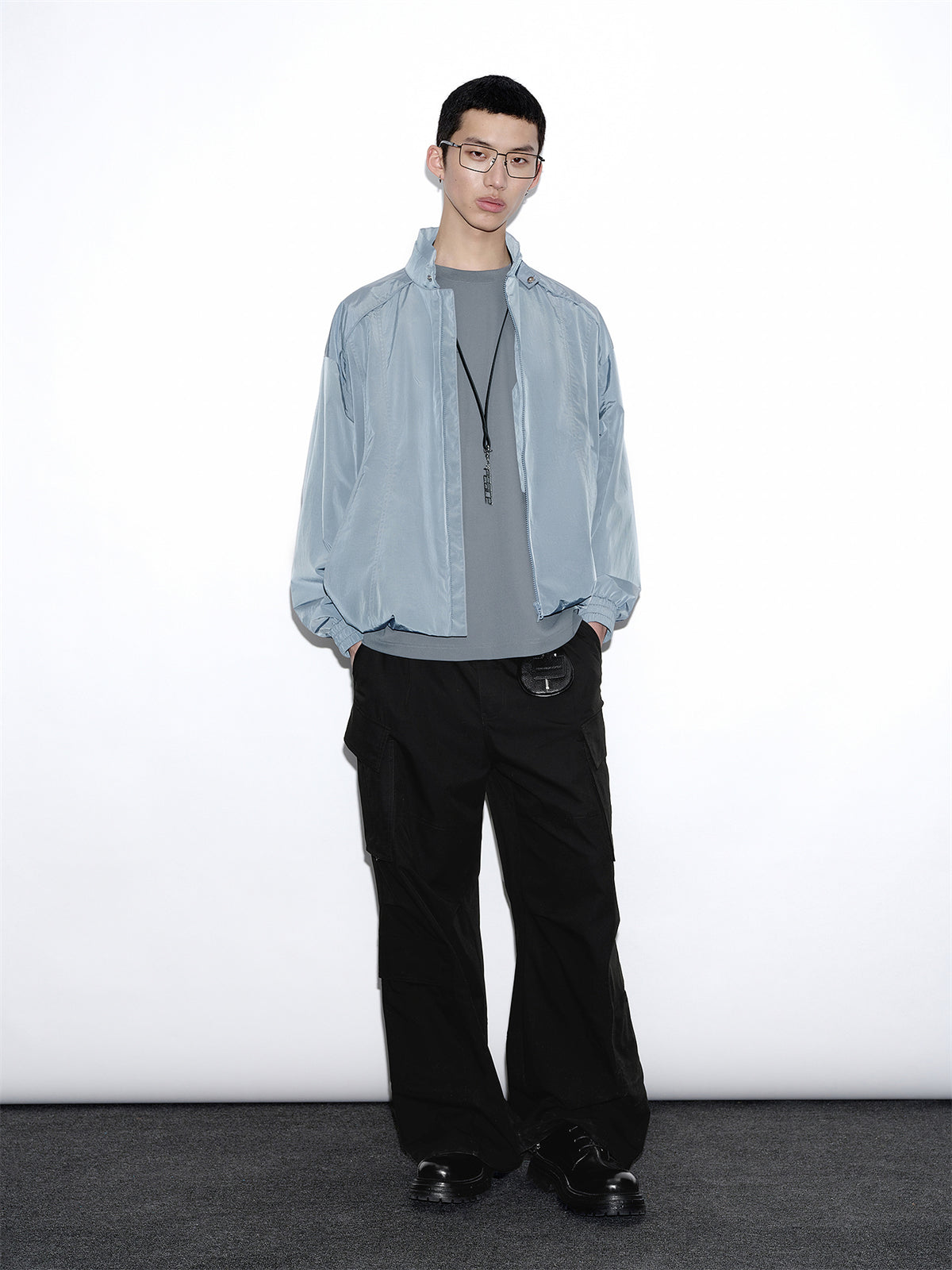 Men's Stand-Collar Relaxed Jacket
