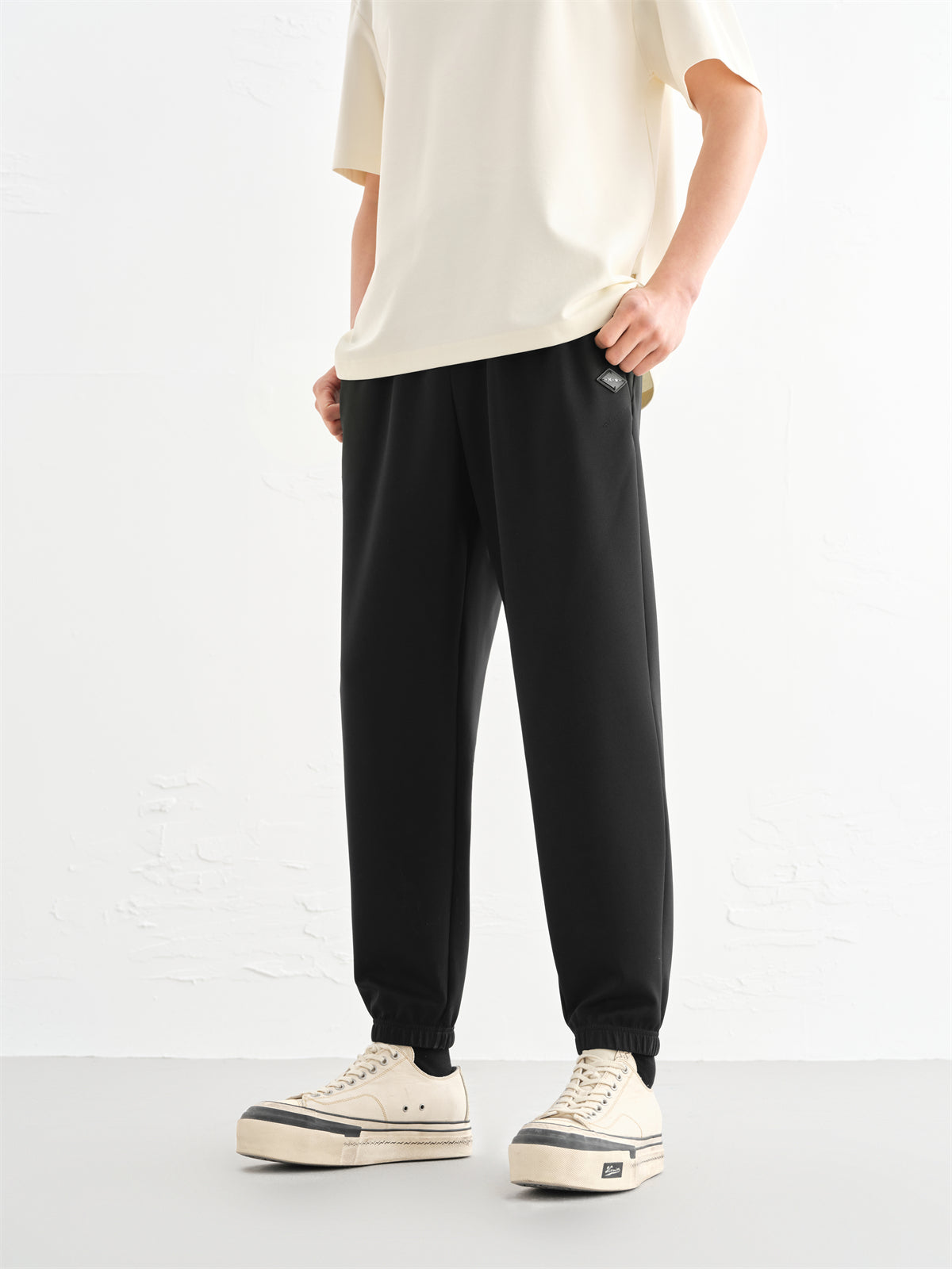Men's Slim Tapered Joggers with Cuffed Hem