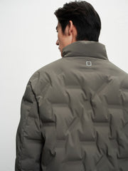 Men's Letter-Bonded Puffer Jacket