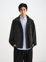 Men's Drawstring Outdoor Hooded Jacket