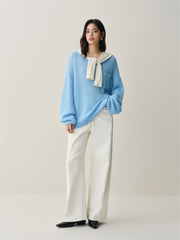 Women's Oversized Mohair Knit Pullover