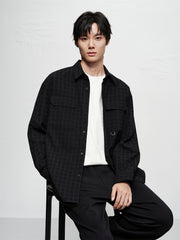 Men's Plaid Jacquard Shirt