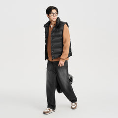 Men's Ombre Cotton-Blend Wide-Leg Jeans