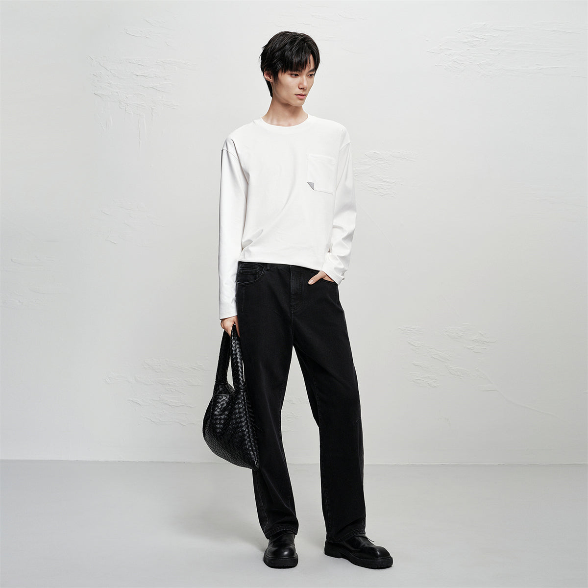 Men's Basic Cotton Long-Sleeve T-Shirt