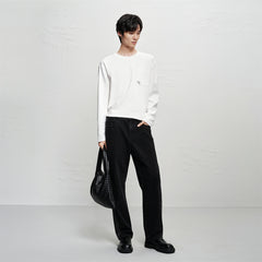 Men's Basic Cotton Long-Sleeve T-Shirt