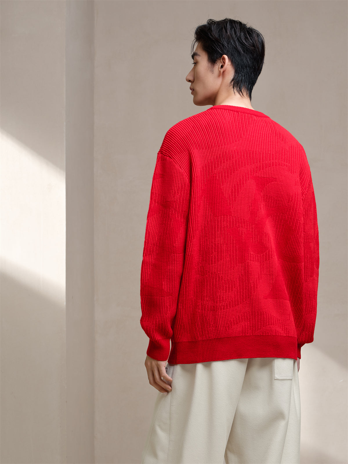 Men's Letter Jacquard Pullover