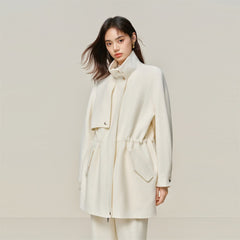 Women's Trench-Style Double-Face Pure Wool Coat
