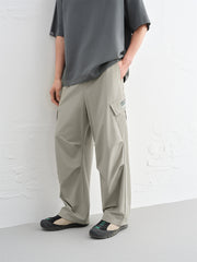 Men's Khaki Utility Pants with Patch Pockets