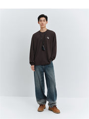 Men's Vintage Washed Wide-Leg Jeans