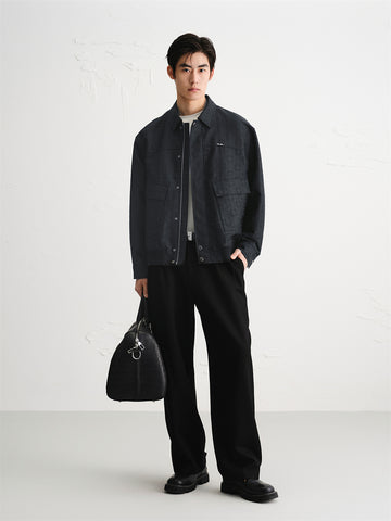 Men's Vintage Allover Subtle Jacquard Jacket