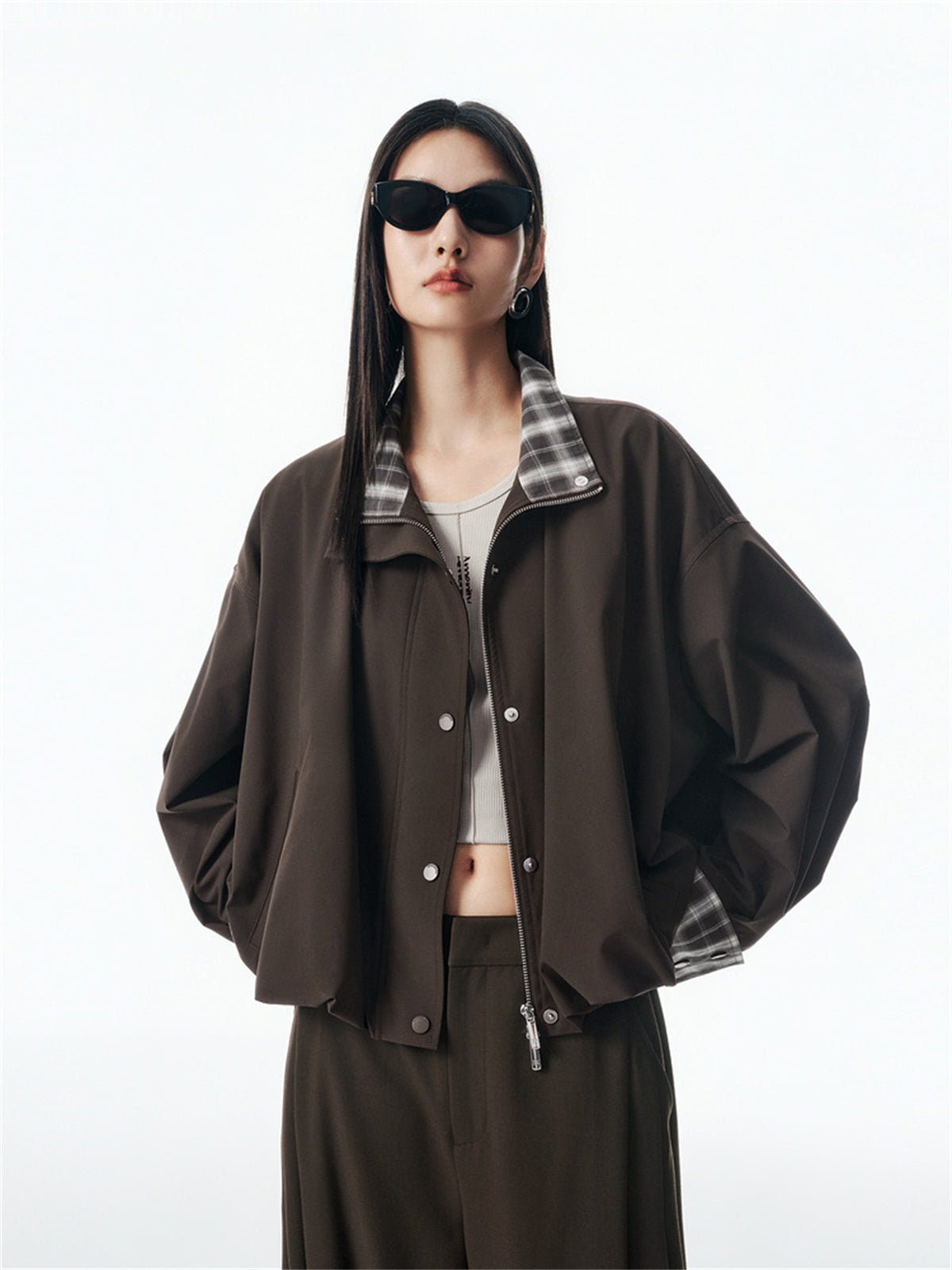 Women's Cropped Jacket with Tulip Hem