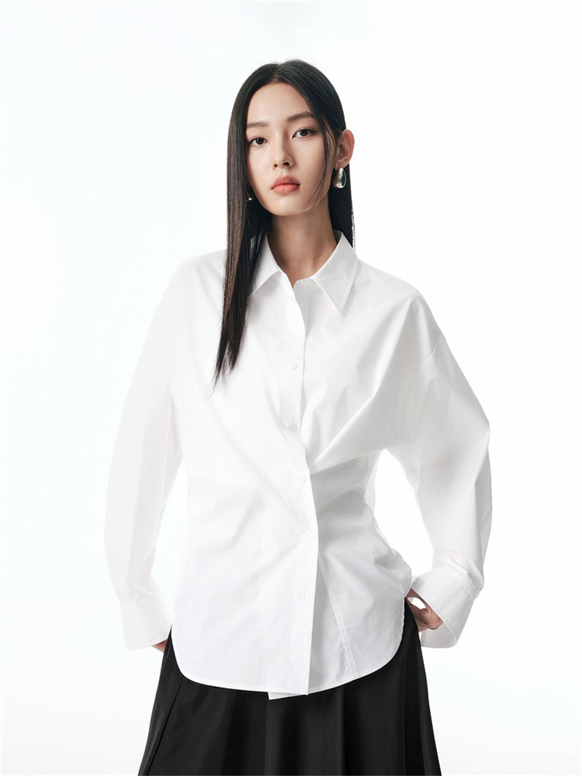 Women's Oversized Pleated Shirt
