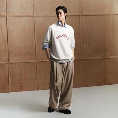 Men's Contrast Embroidered Jacquard Sweatshirt