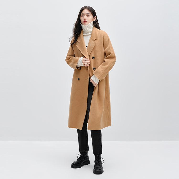 Women's Straight Double-faced Wool Coat