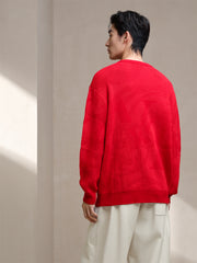 Men's Red Letter Jacquard Pullover