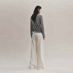 Women's Ruffled Cable-Knit Cardigan