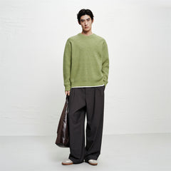 Men's Relaxed Solid Crewneck Sweater