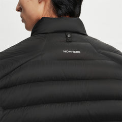 Men's Dual-Fabric Printed Down Vest