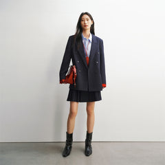 Women's Contrast Notch-Lapel Blazer