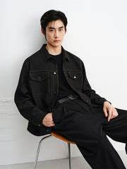 Men's Textured Tweed-Inspired Jacket