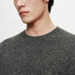 Men's Lurex Wool-Blend Textured Sweater