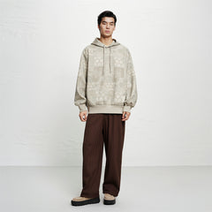 Men's Allover Jacquard Hooded Sweatshirt
