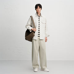 Men's Allover Jacquard Fleece-Lined Shirt